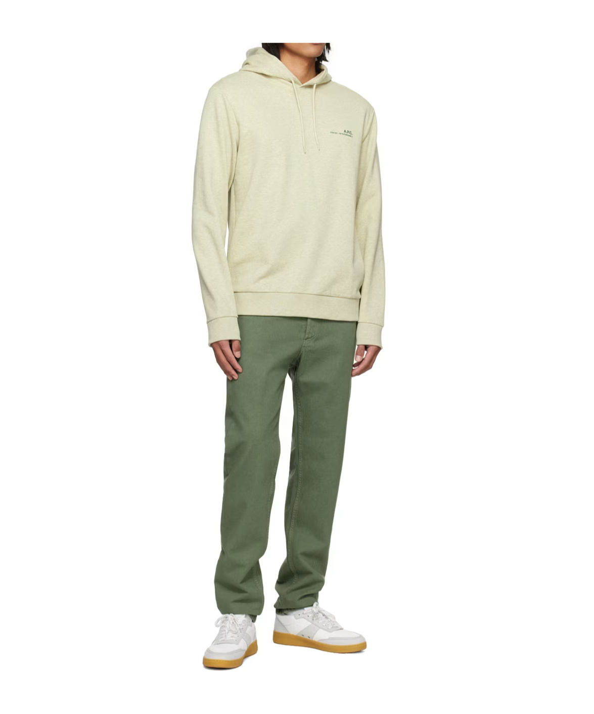Apc A.p.c. Item H Drawstring Long-sleeved Hoodie In Nude