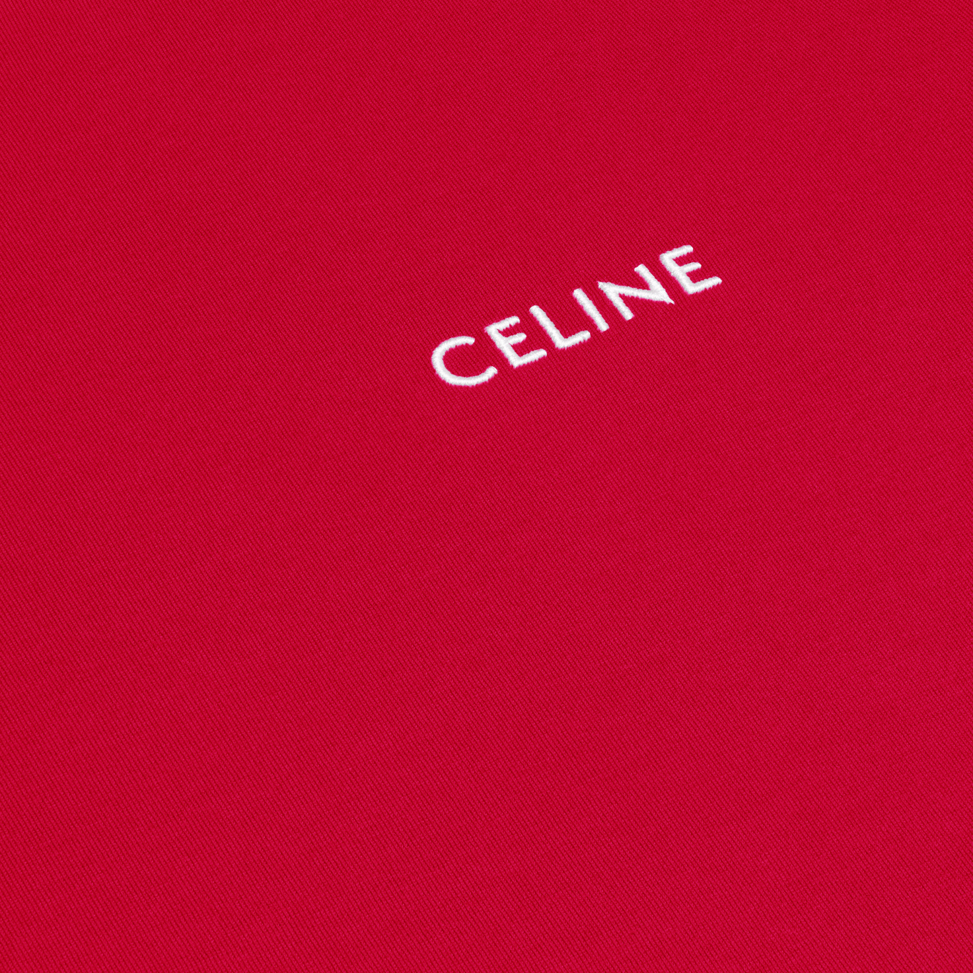 Celine Short-sleeved T-shirt In Carmine/cream