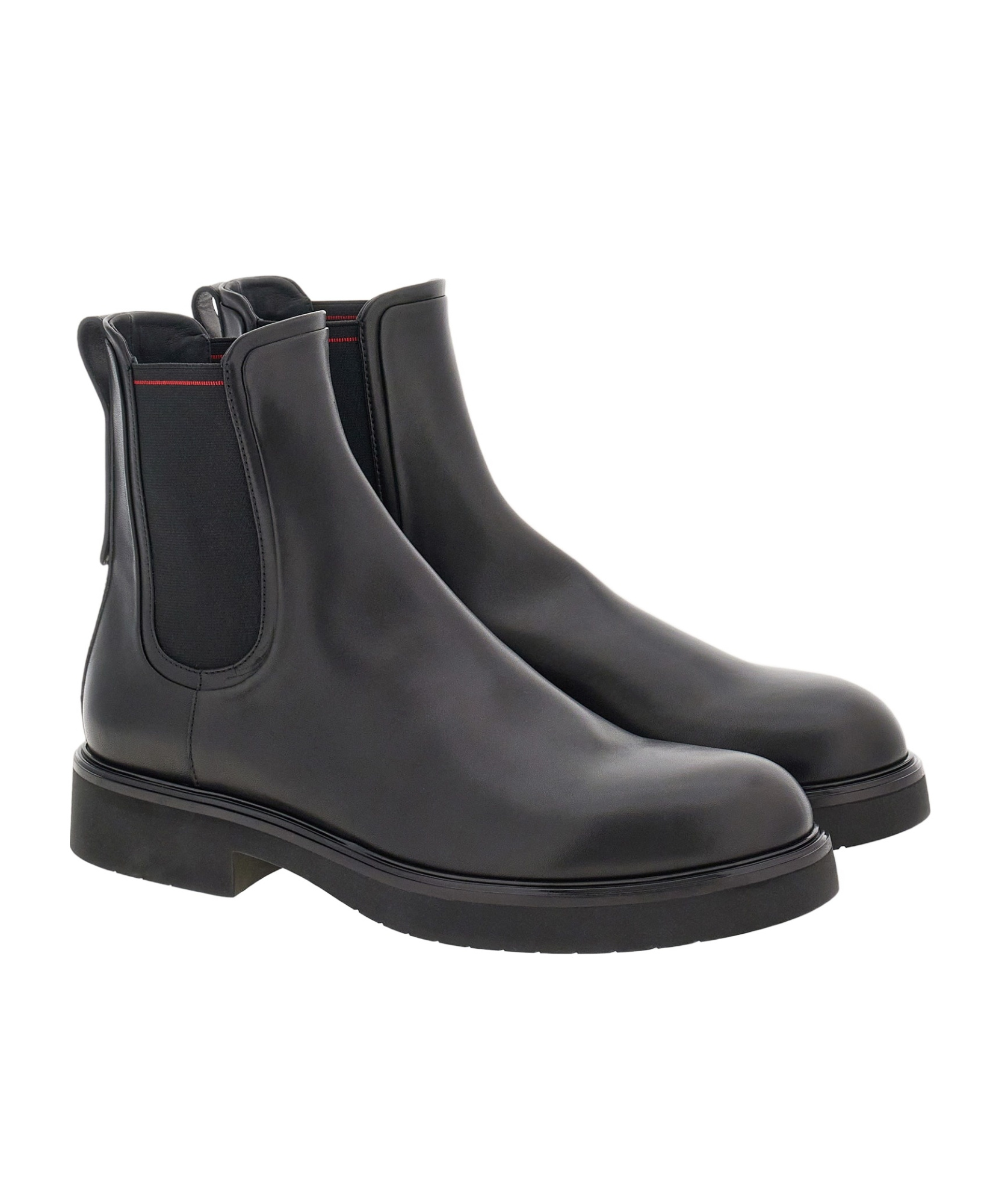 Ferragamo Man Ankle Boots Black Size 9 Calfskin In Black
