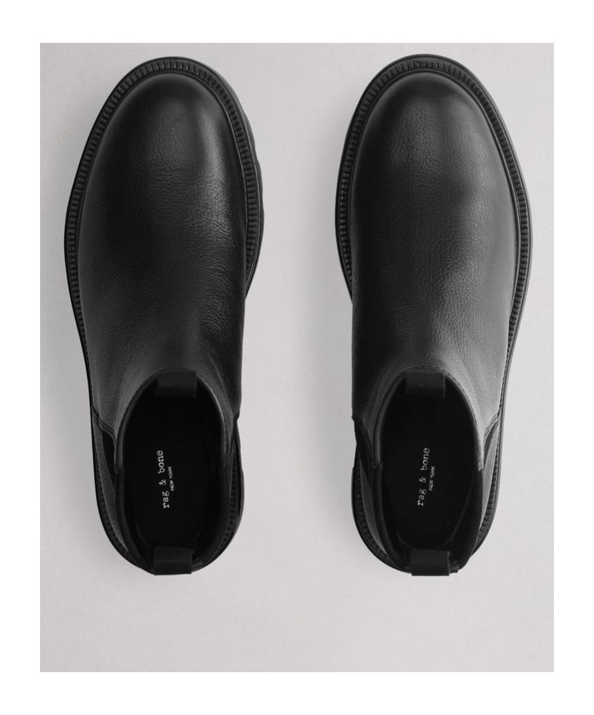 Rag & Bone Quinn Leather Chelsea Ankle Booties In Black