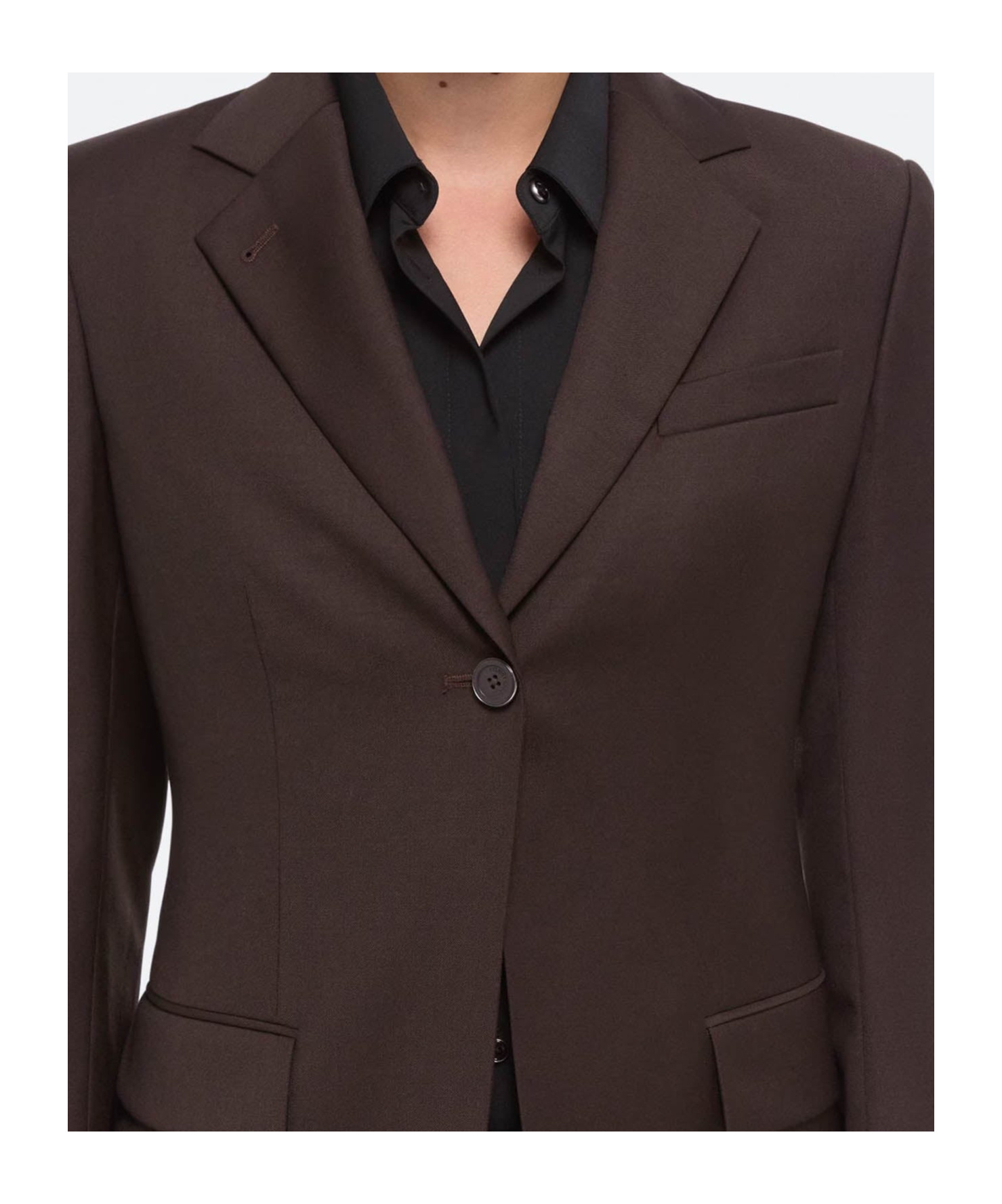 Helmut Lang Long-sleeved Suit Jacket In Brown