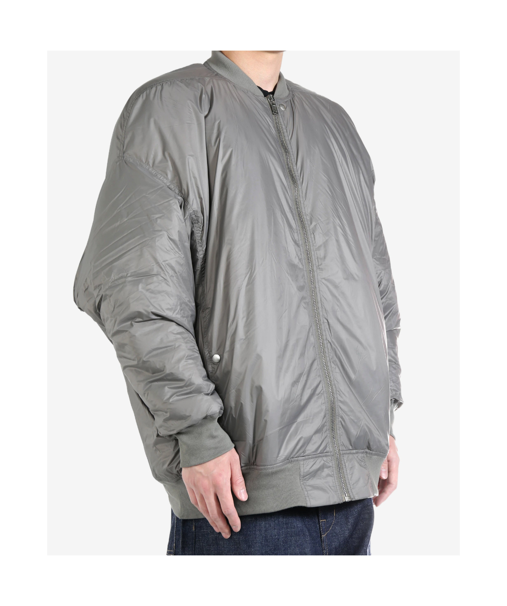 Shop Rick Owens Drkshdw Padded Bomber Jacket In Gray