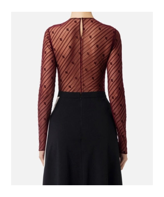Elisabetta Franchi Translucent Jumpsuit In Black