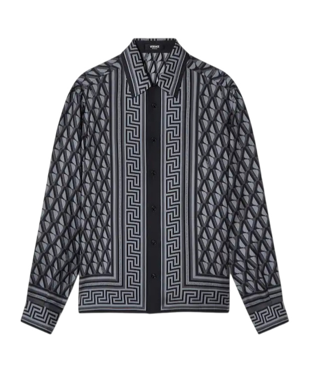 Versace Pattern-printed Long-sleeved Shirt In Multi