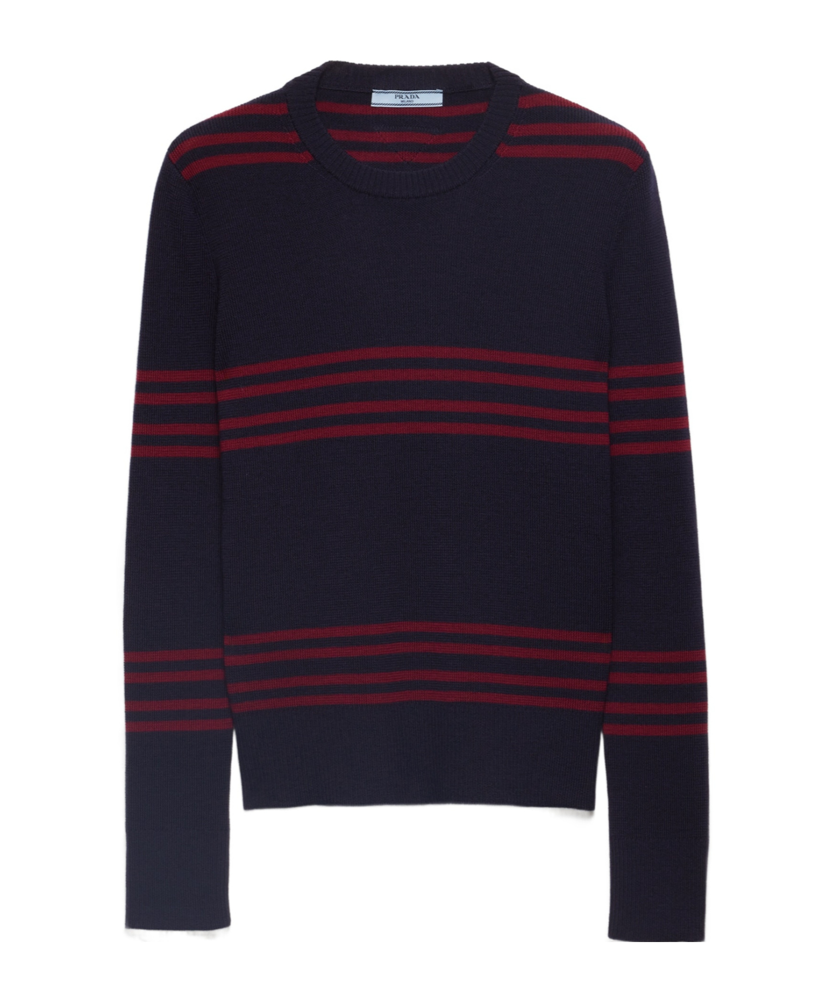 Prada Wool Crew-neck Sweater In Black