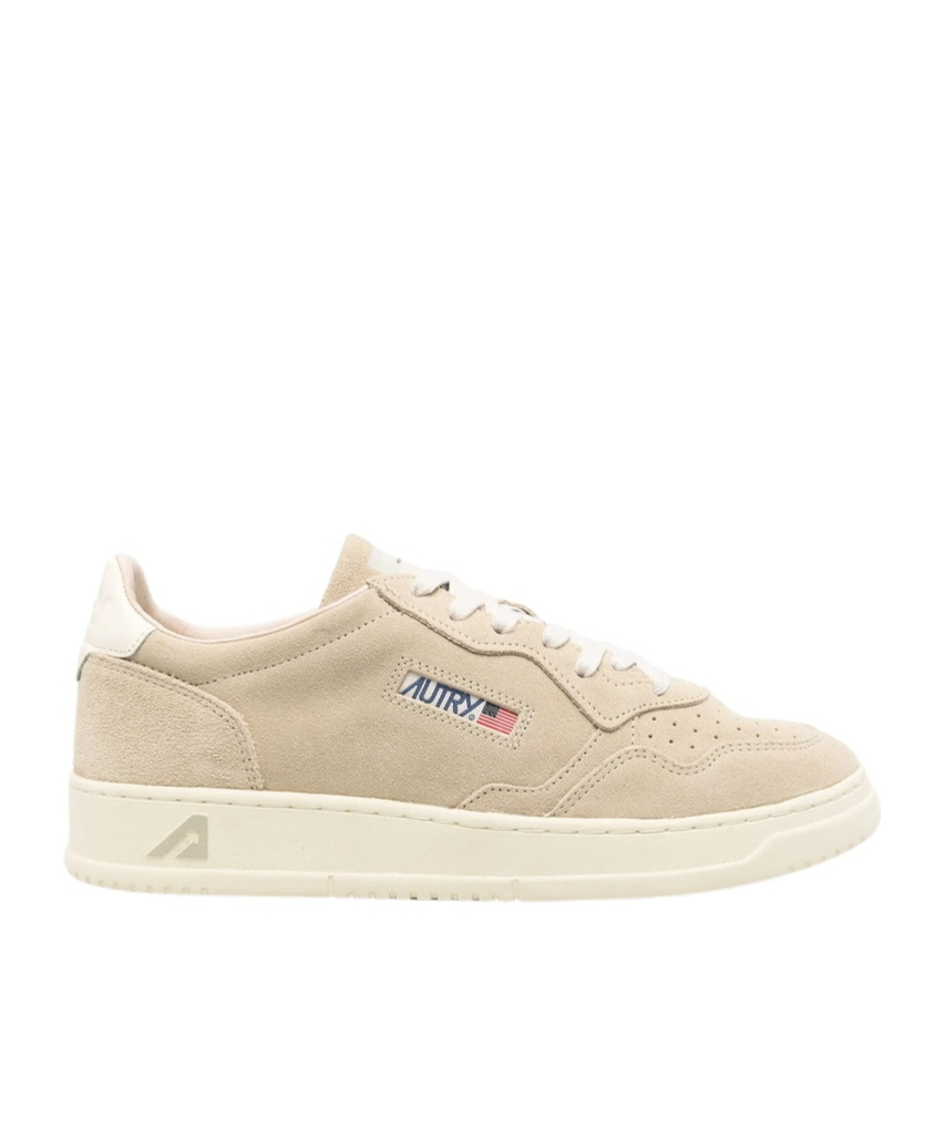 Autry Medalist Sneakers In White And Black With Suede