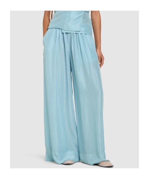 FORTE FORTE HABOTAI SILK DRAWSTRING PANTS