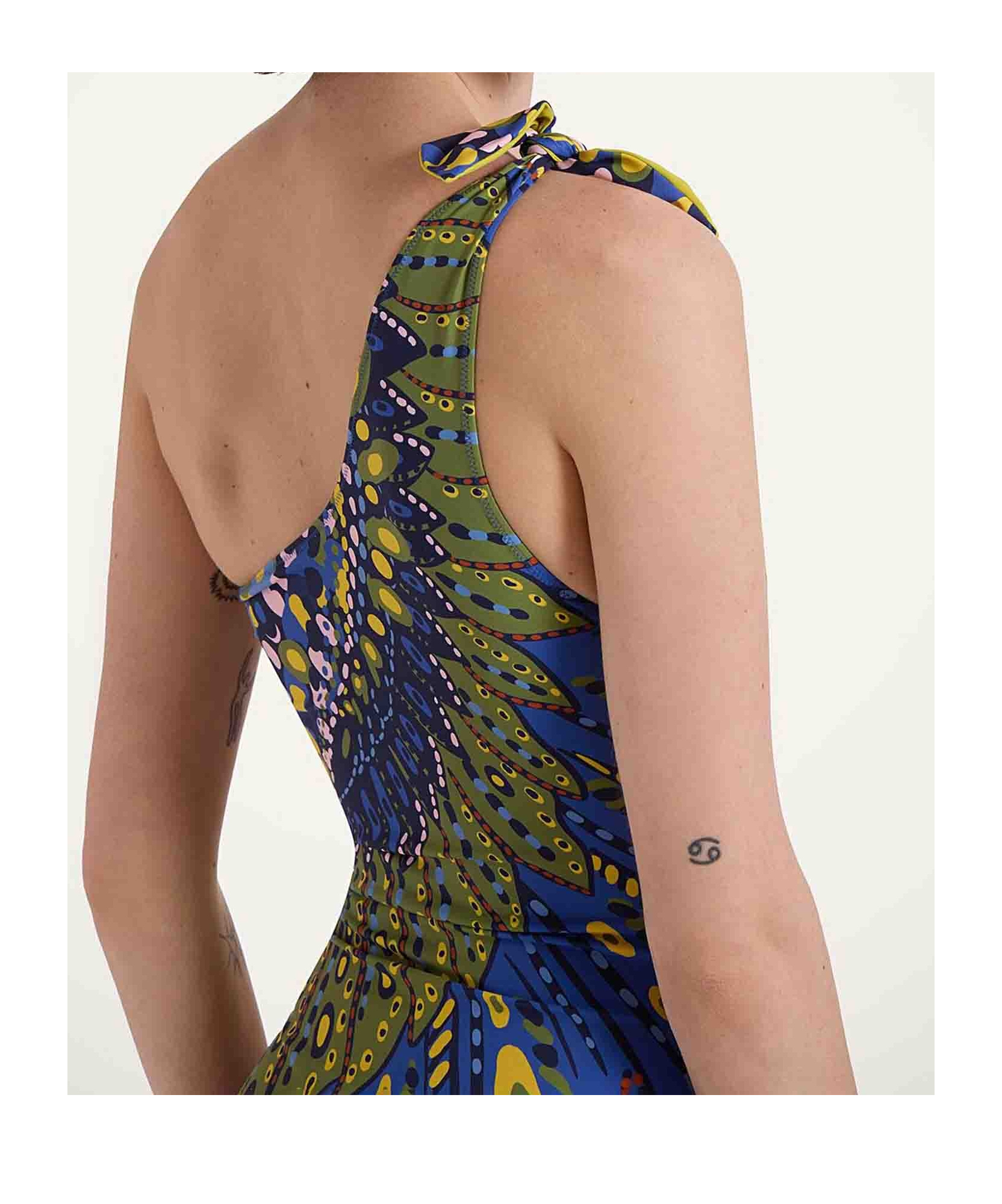 Ladoublej Editions One-shoulder Swimsuit In Multi