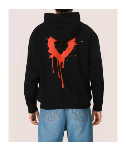 Vision Of Super Black Hoodie With Puff Print On In Black