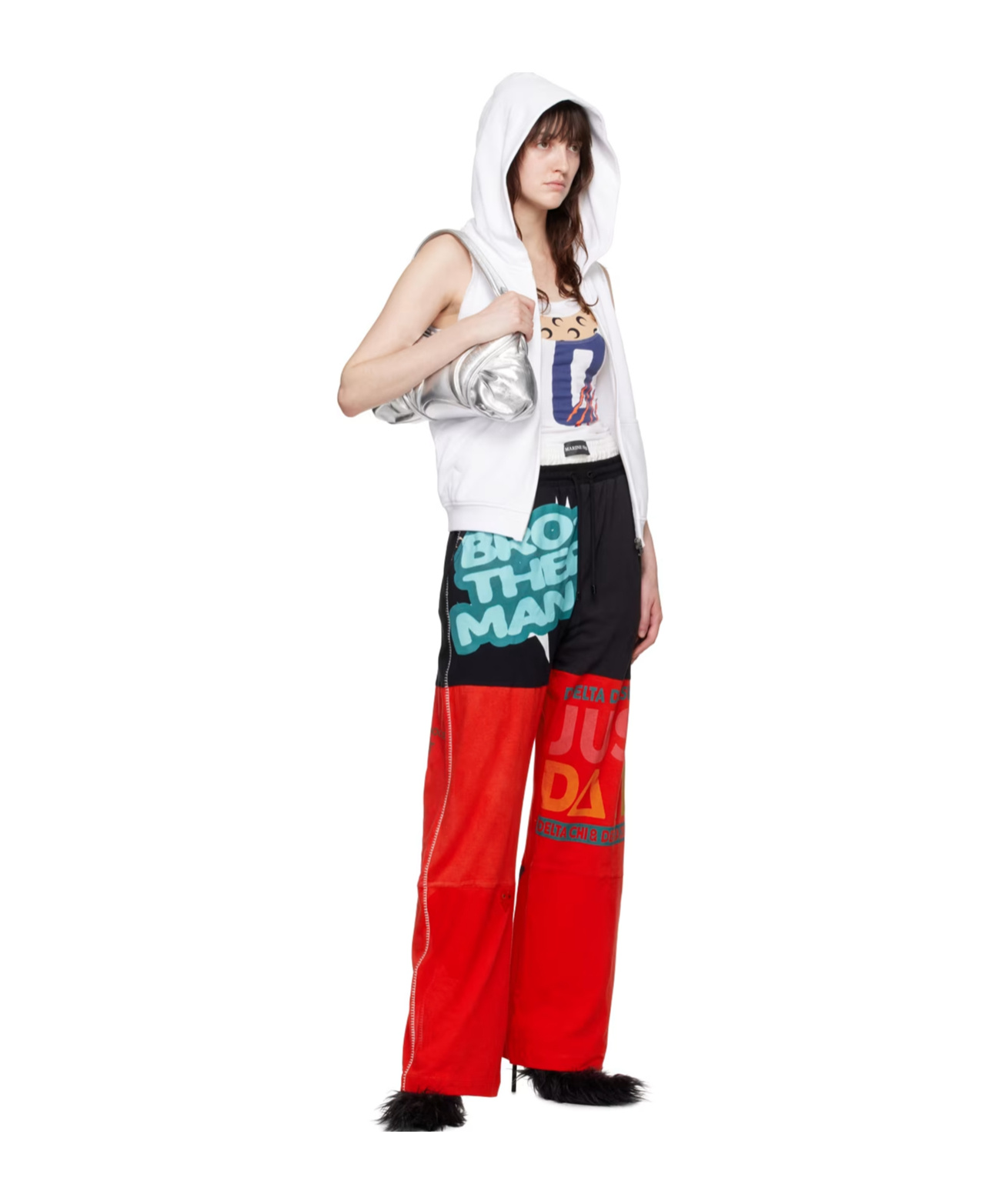 MARINE SERRE REGENERATED GRAPHIC SWEATPANTS