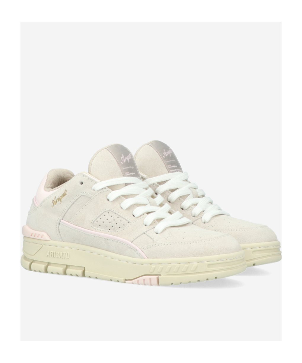 Axel Arigato Area Lo Fluffy Sneakers In Beige Suede In White