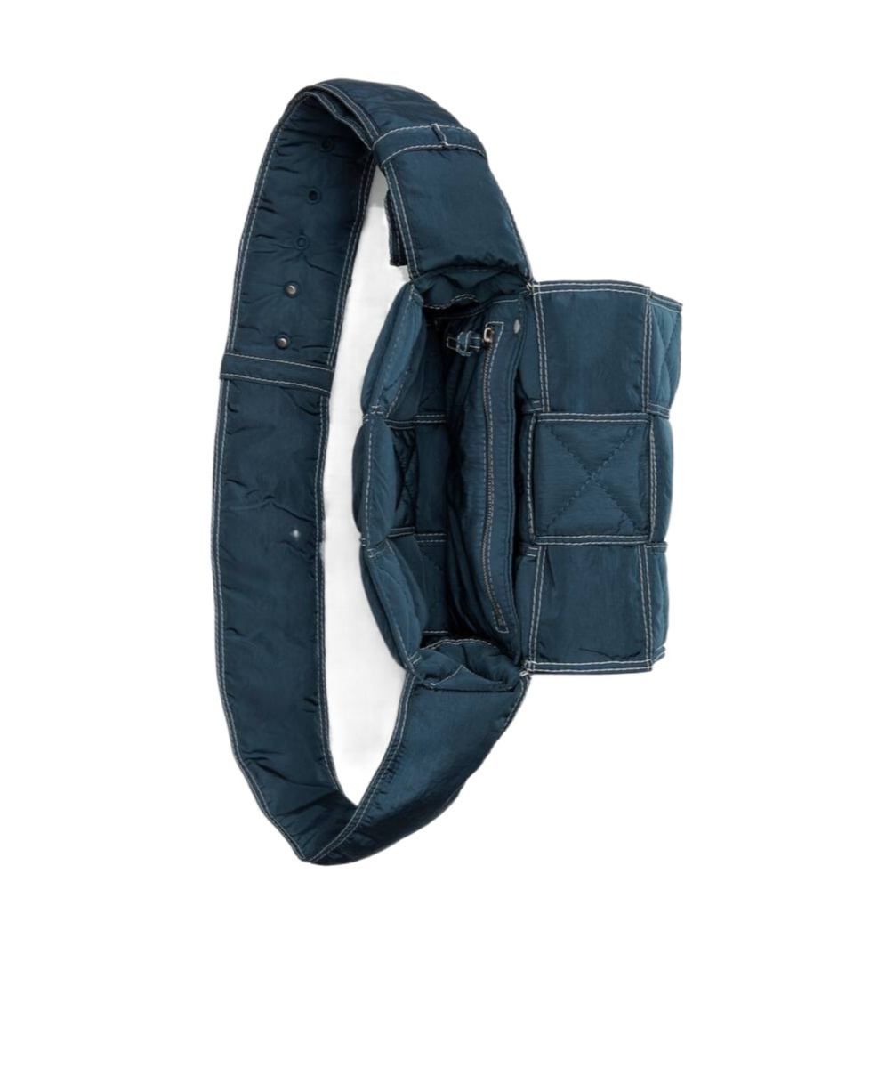 Bottega Veneta Small Tech Cassette Padded Shoulder Bag In Blue