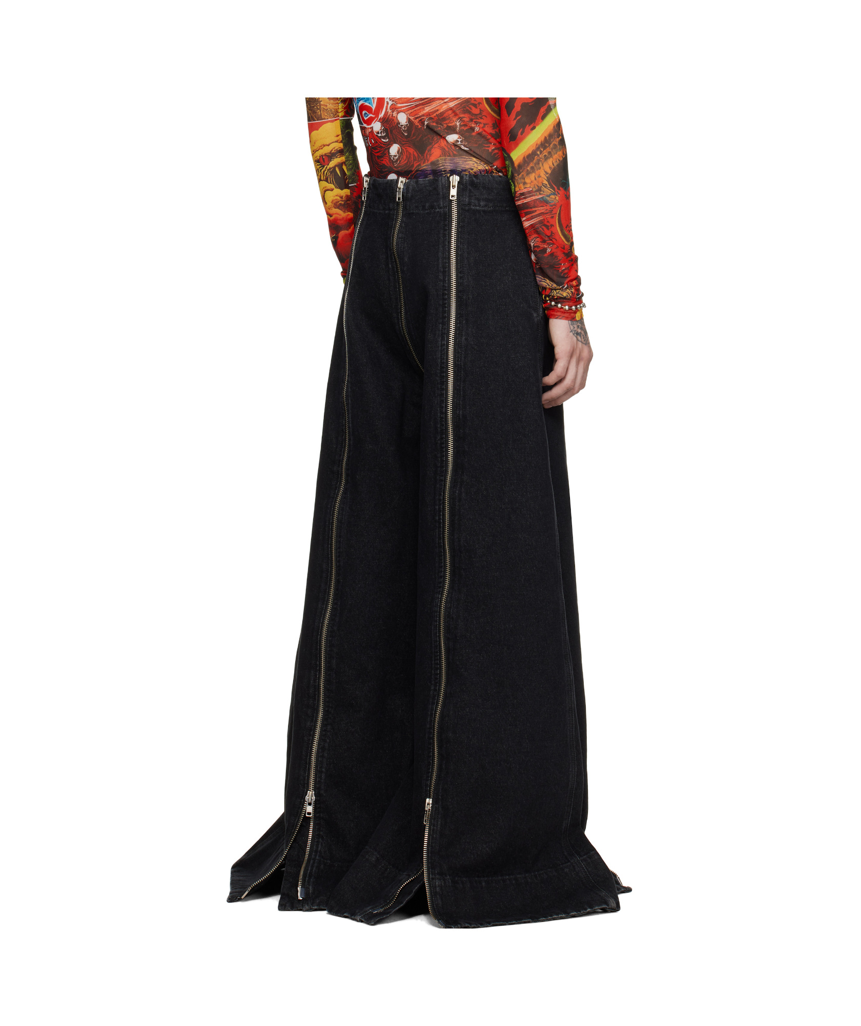 Lu'u Dan Black Flight Jeans In Black