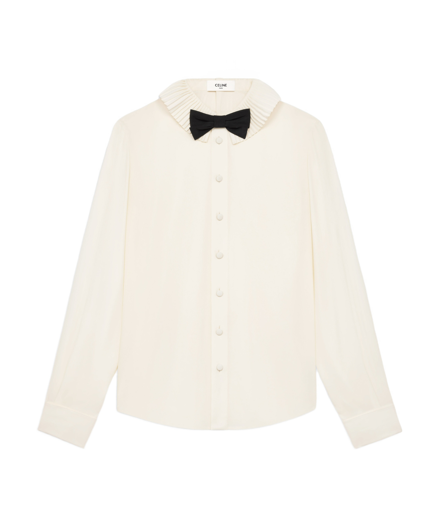 Celine Bow Shirt In White