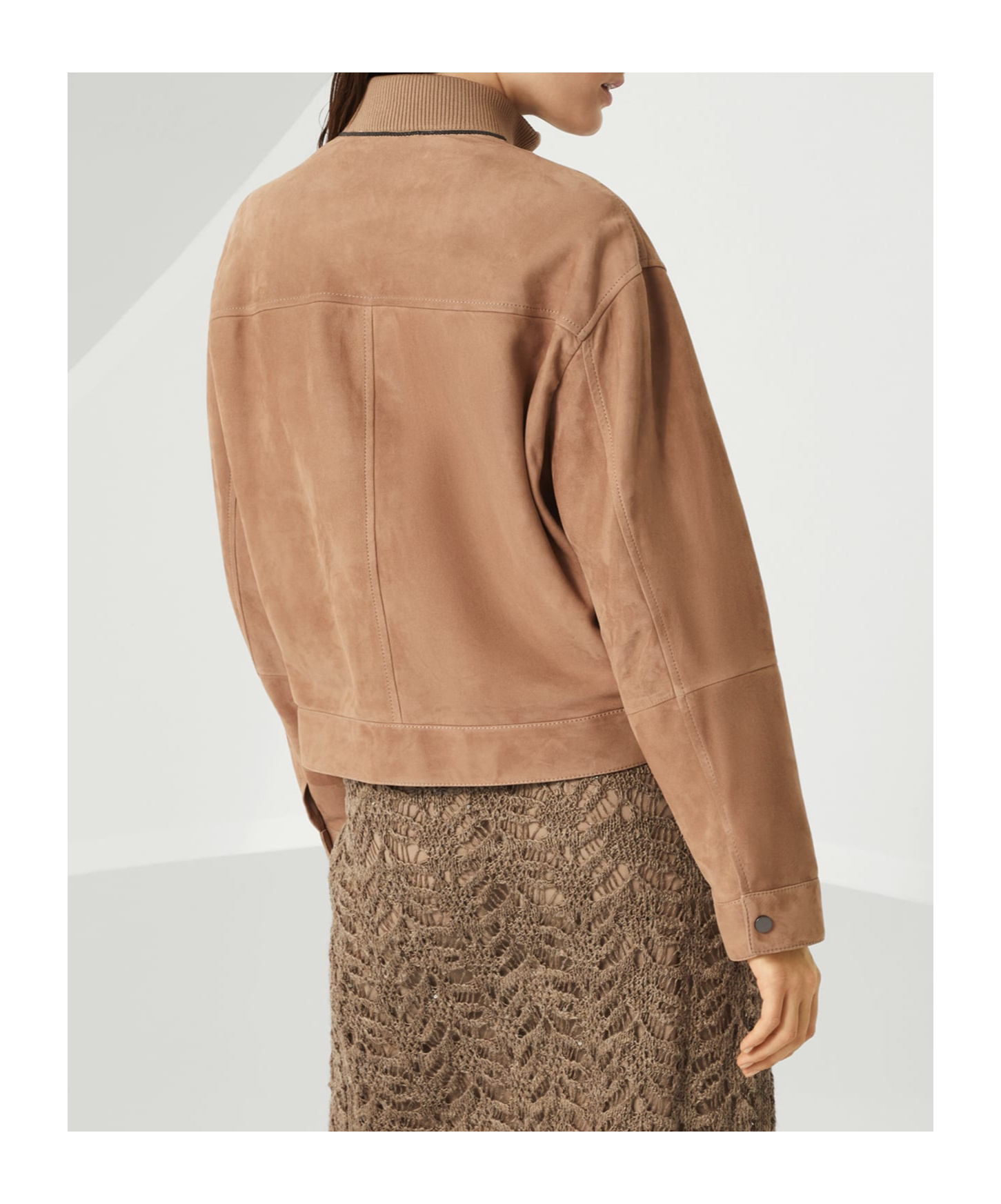 Brunello Cucinelli Couture Suede Jacket In Brown