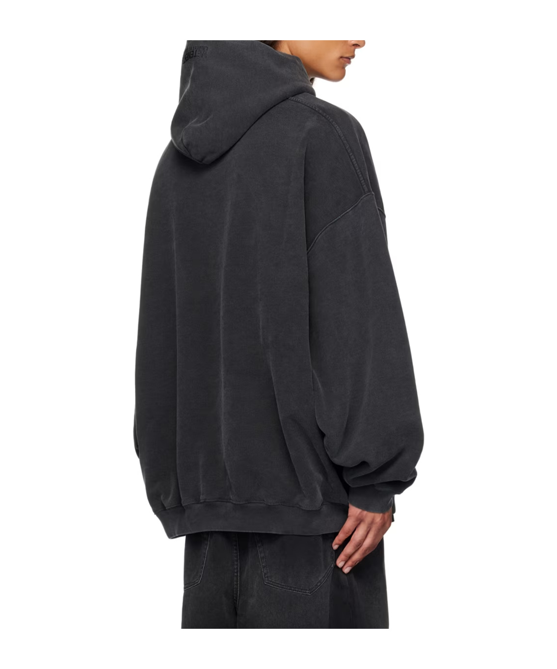 Vetements Drawstring Hood Hoodie In Black