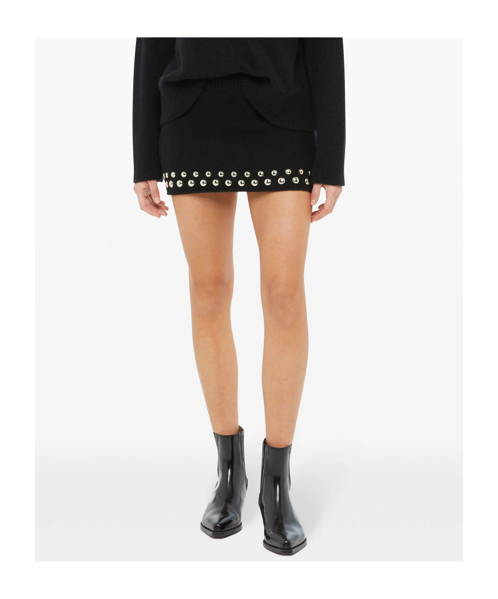 Alanui Studded Mini Skirt Love And Studs In Black