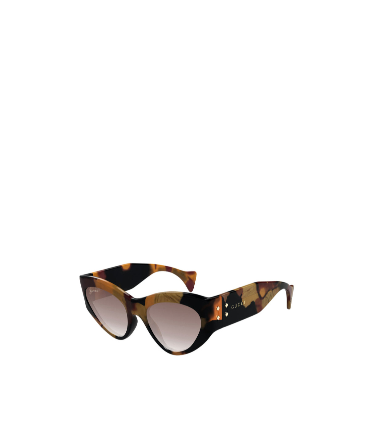 Gucci Gg1704s Linea Rivets 002 Havana Brown Sunglasses In Multicolor