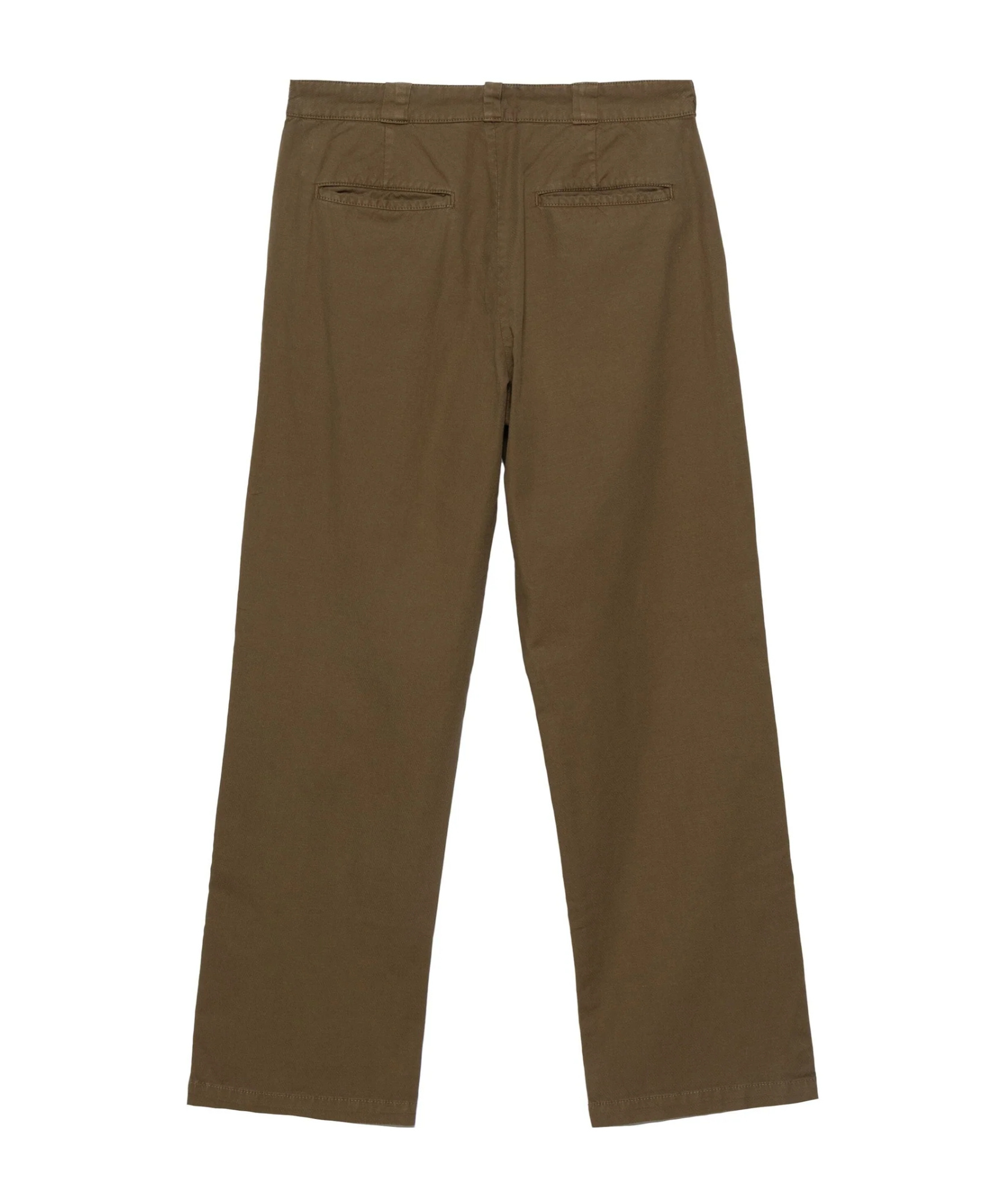 Shop Aspesi Twill Straight-leg Trousers