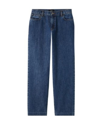 Apc Sailor Cropped Jeans In Blue