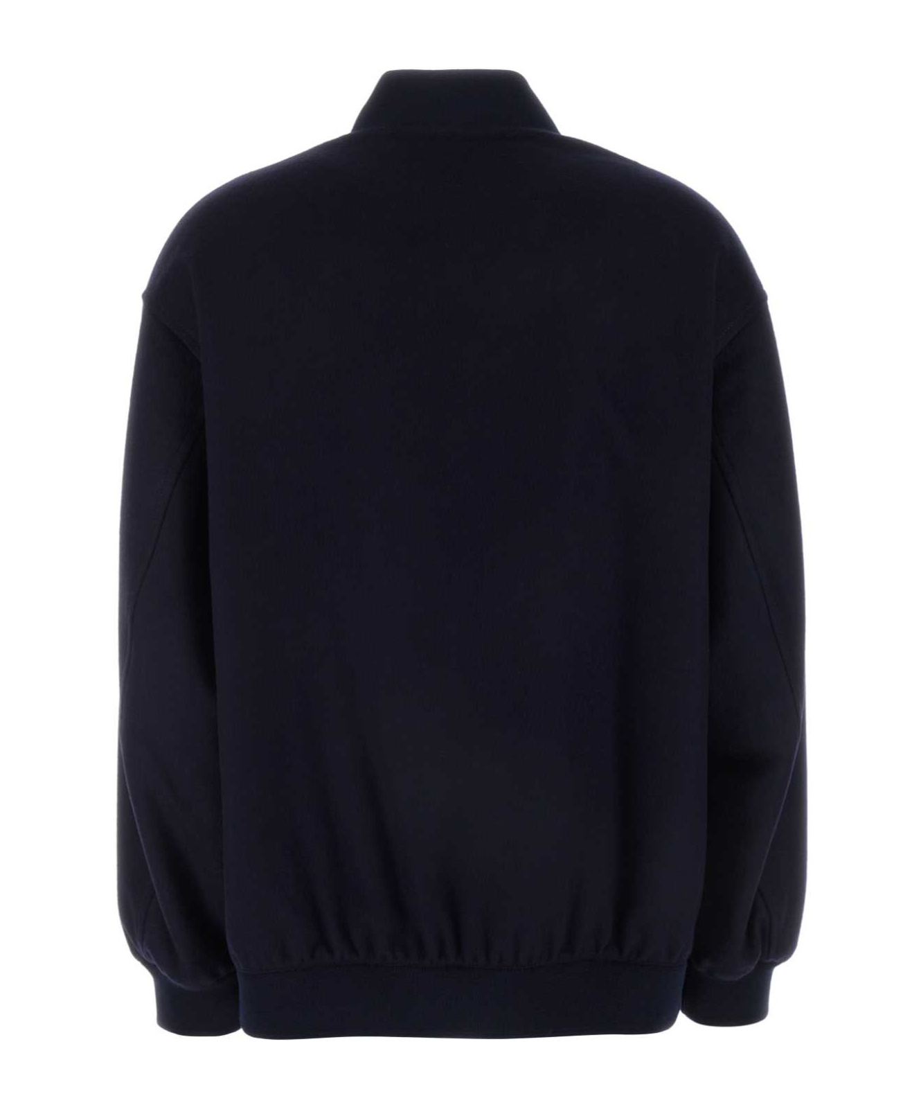 Miu Miu Long-sleeved Casual Jacket In Navy Blue