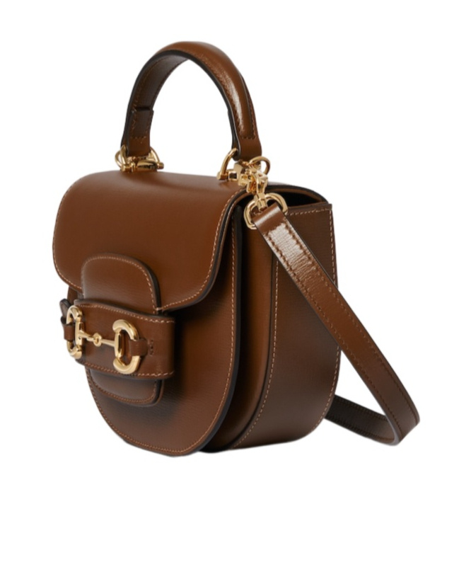 Gucci Mini Leather Horsebit 1955 Shoulder Bag In Brown