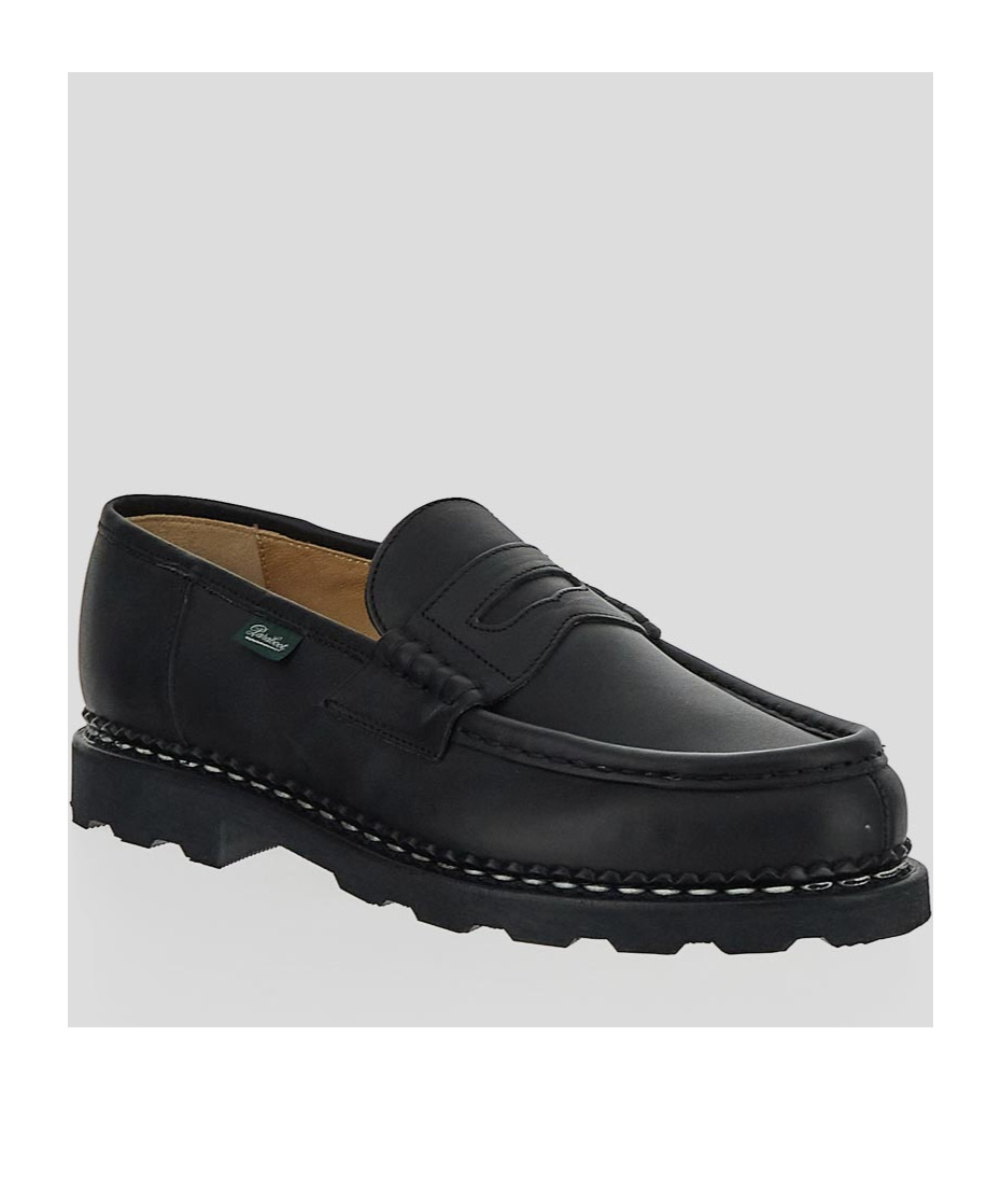 Paraboot Reims Round-headed Loafers In Black