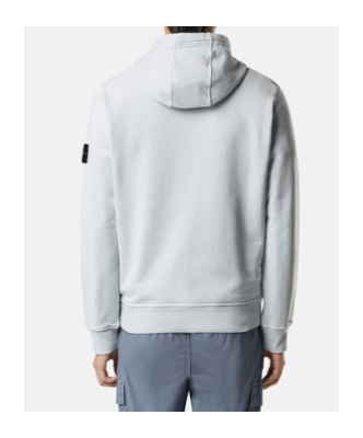 Stone Island Logo Hooded Sweatshirt In Blue