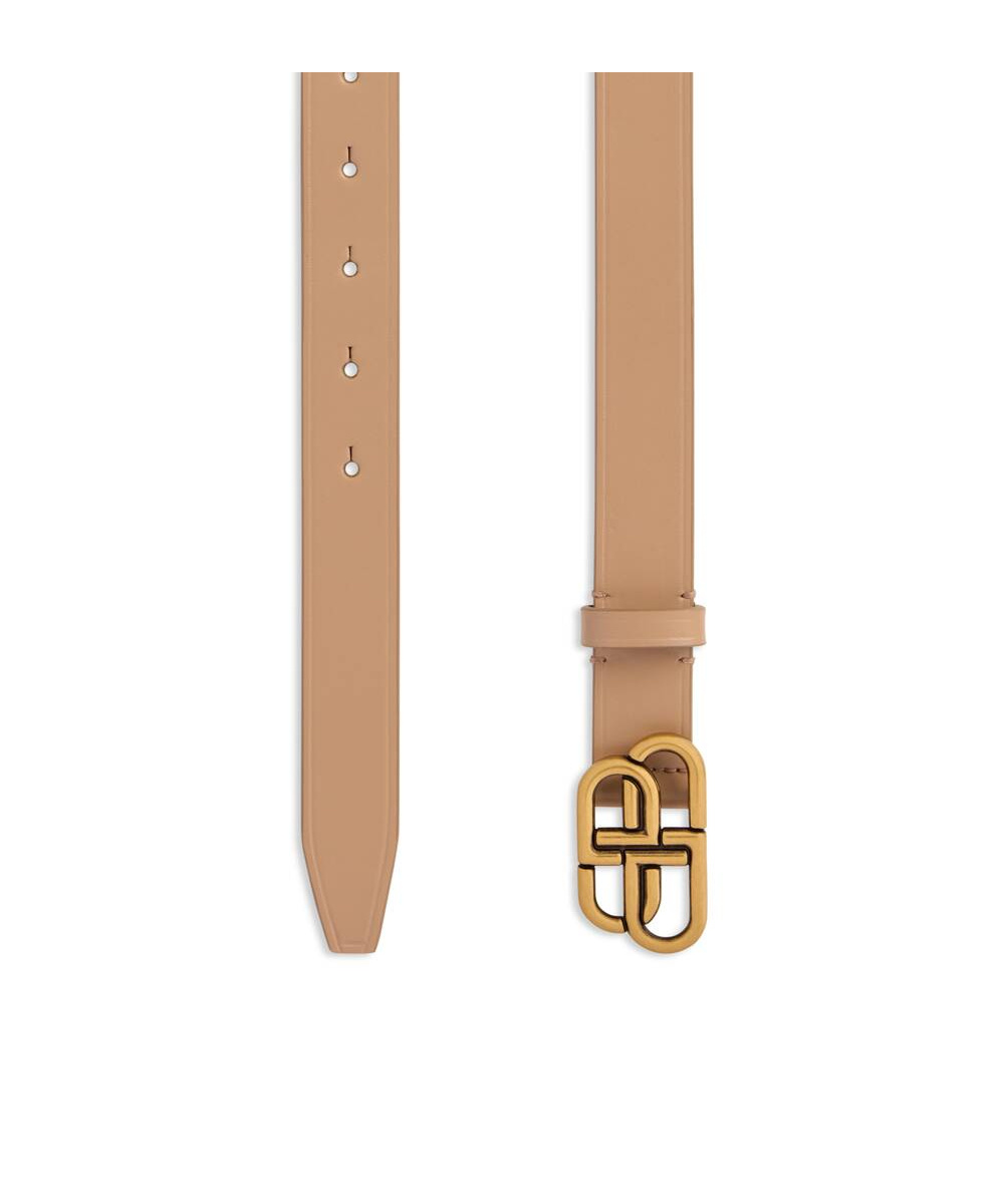 Balenciaga Interlocking Bb Logo Belt In Nude