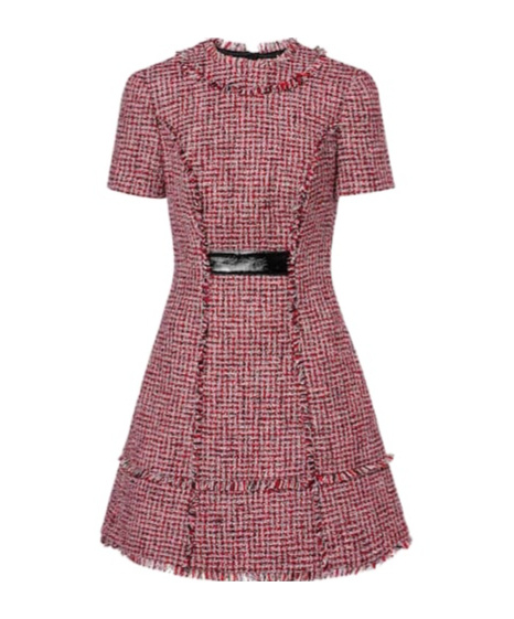 Safiyaa London Tweed Minidress In Pink