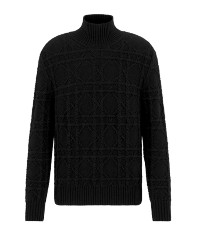 Dior Long-sleeved Sweater In Black