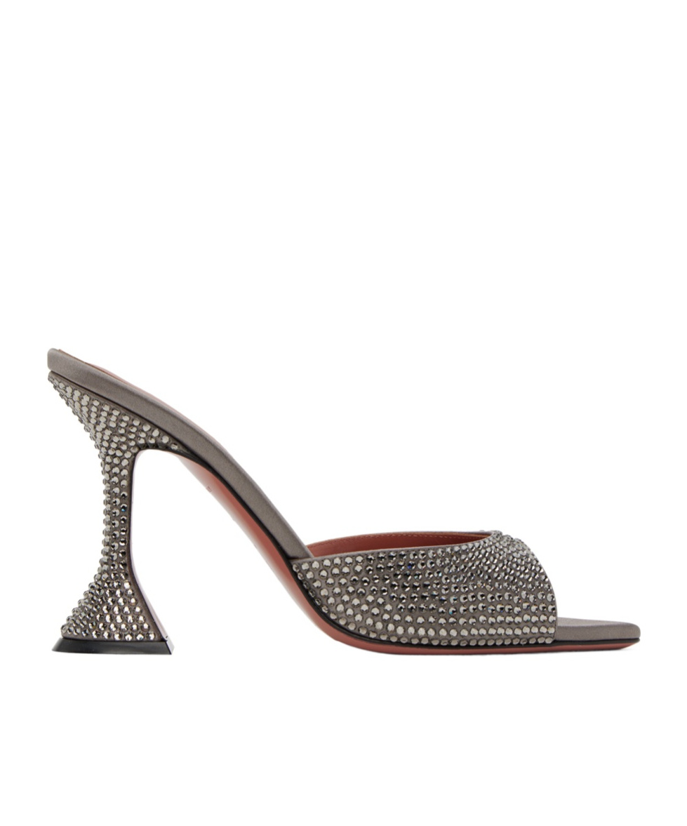 AMINA MUADDI CAROLINE CRYSTAL HIGH-HEELED SANDALS 