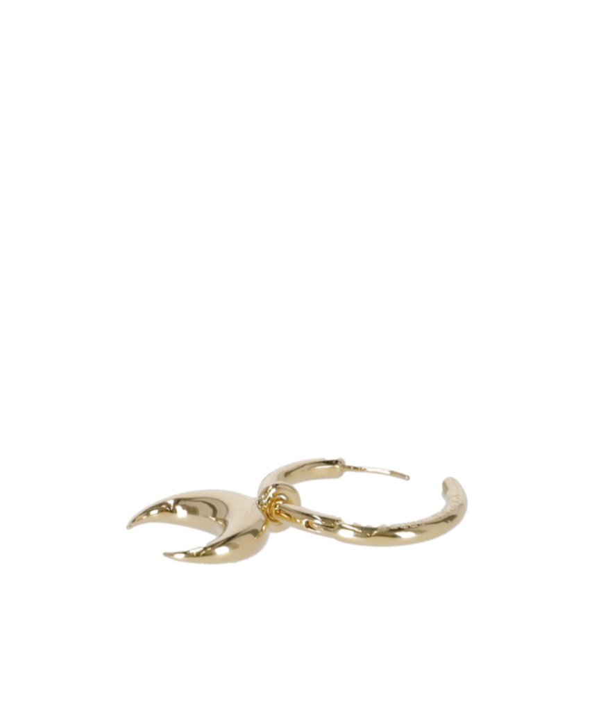 Marine Serre Moon Pendant Ring Earrings In Yellow