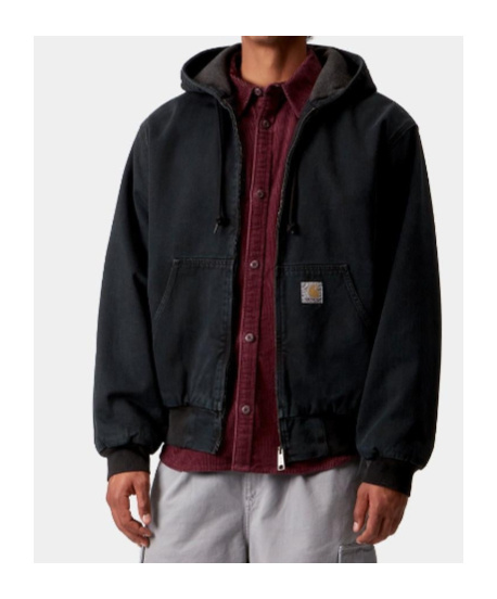 Carhartt Active Sweat Cotton Blend Jacket In Black