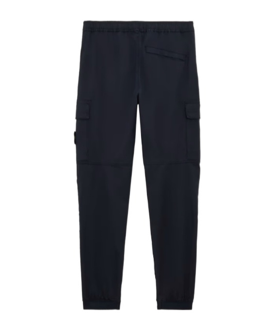 Stone Island Regular-tapered-fit Cargo Pants With Elasticated Waistband In Blue