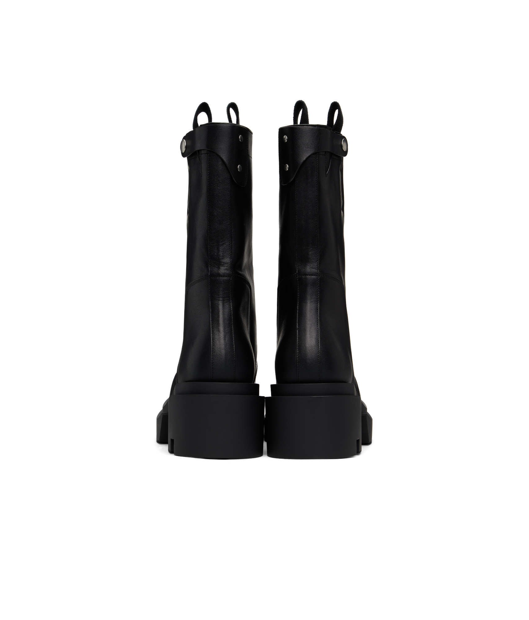 Rick Owens Hollywood Loo Pull On Medium Boots In Black