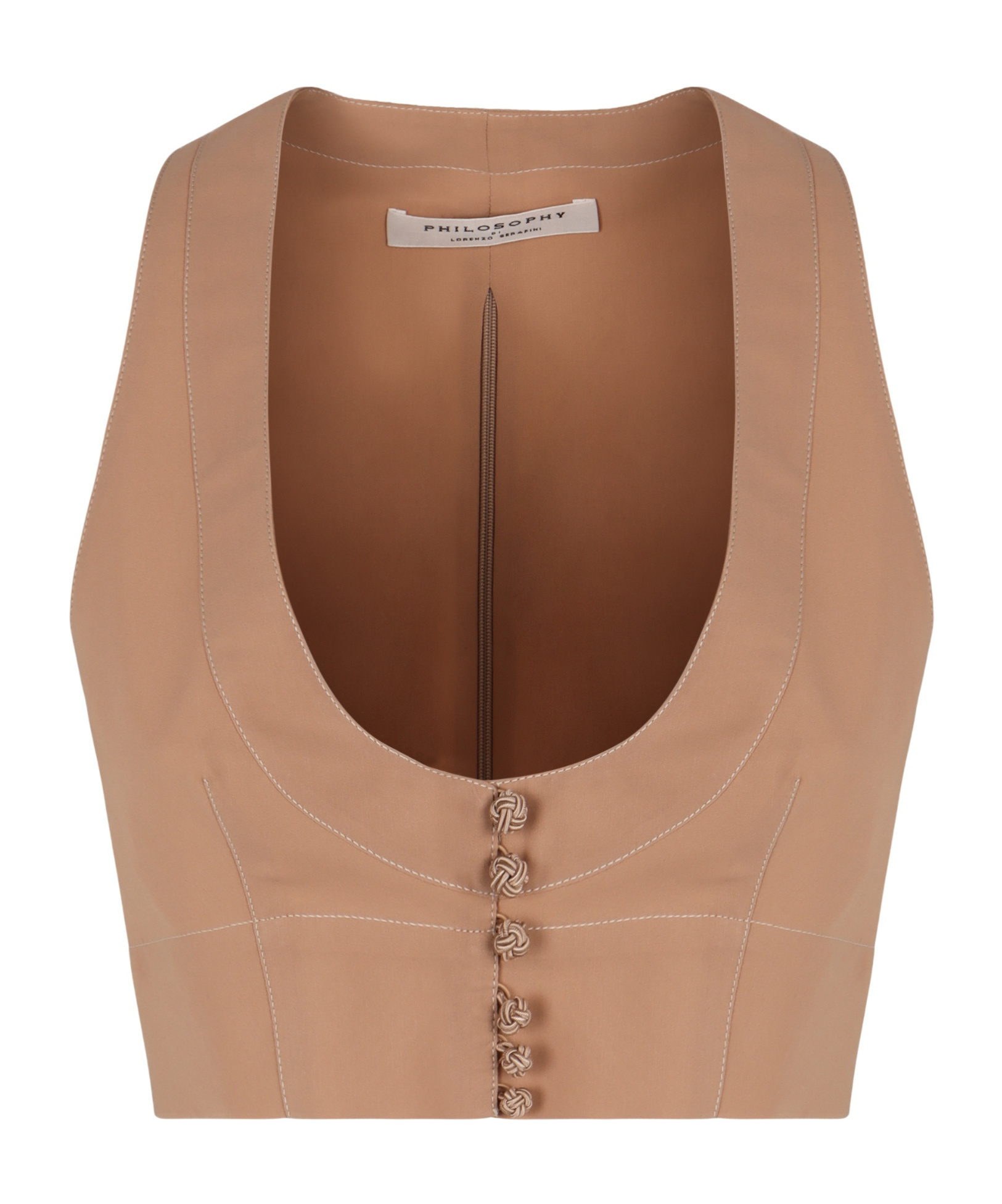 Philosophy Di Lorenzo Serafini Top Etamine In Brown