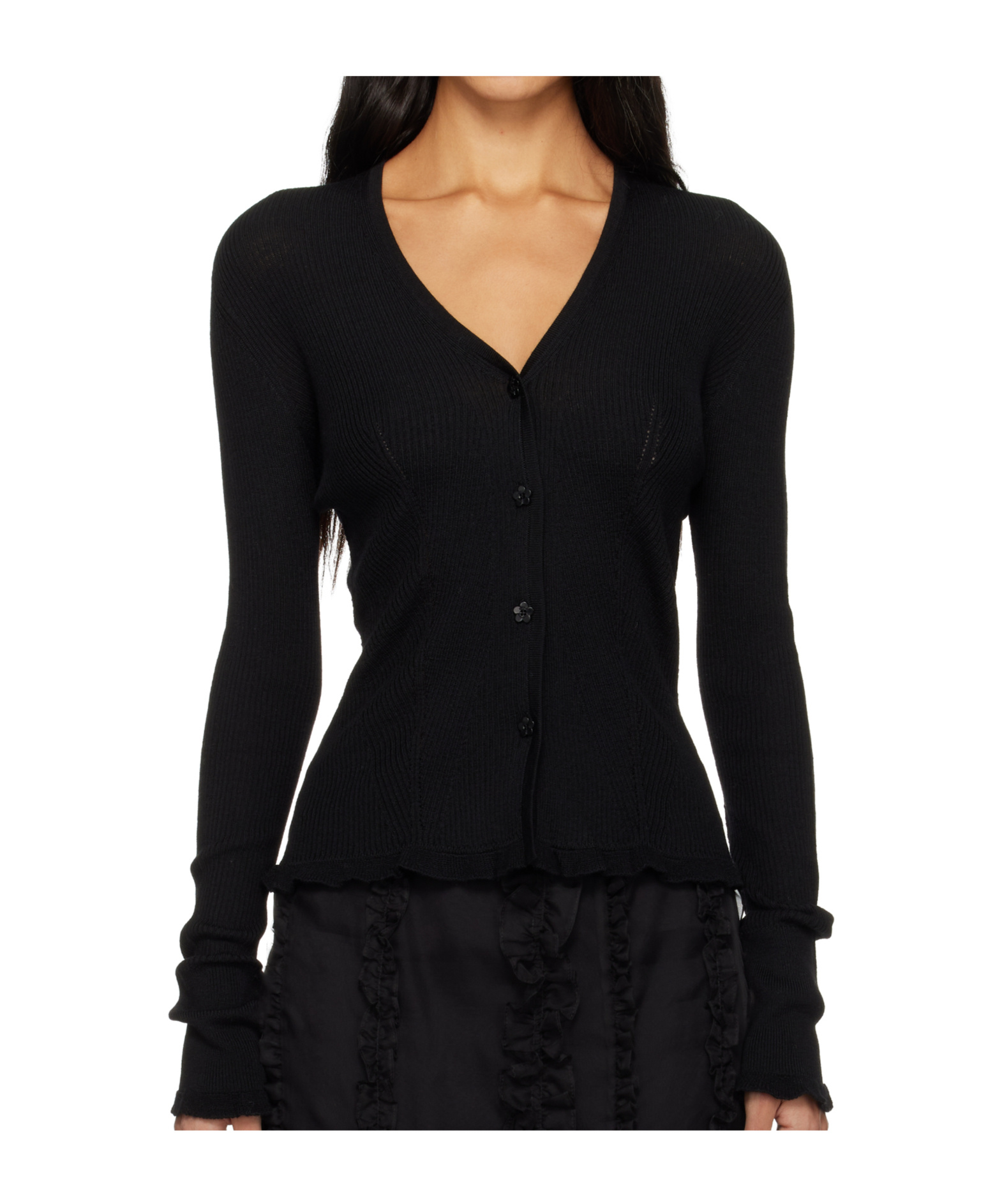 Cecilie Bahnsen Bessie Cardigan In Black