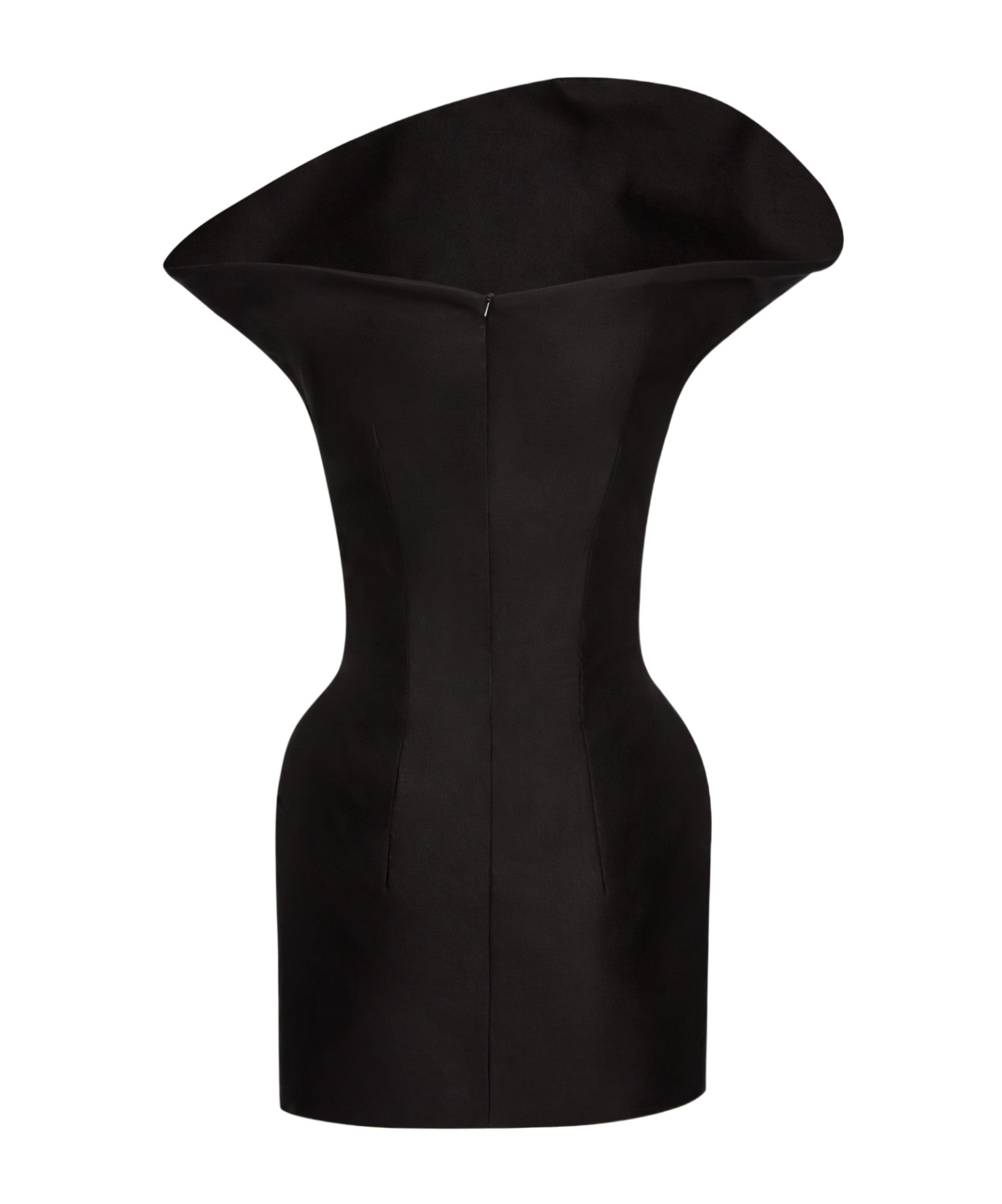 Magda Butrym One Shoulder Fitted Sleeveless Dress In Black