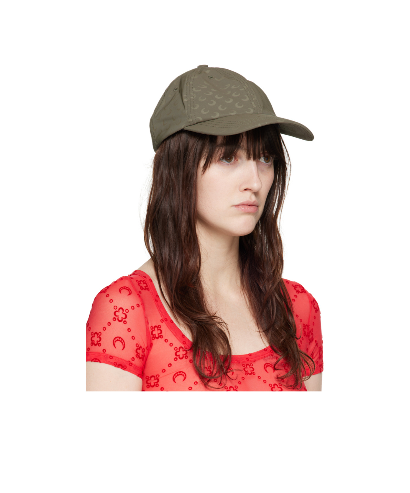 Marine Serre Logo Baseball Cap In Multicolor