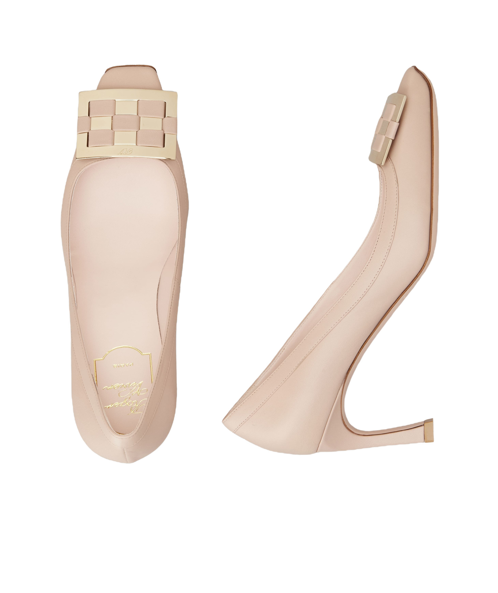 Roger Vivier Belle Vivier Trompette Pumps In Nude