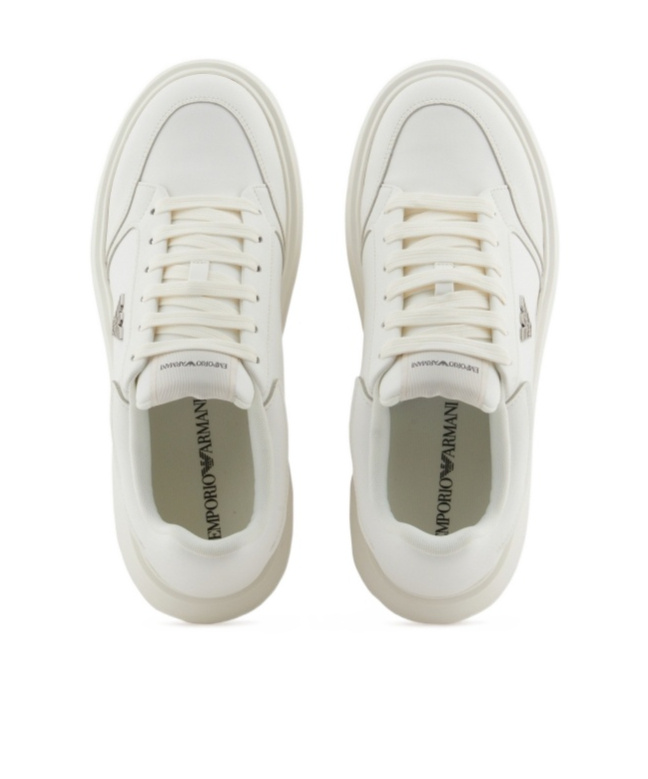 Emporio Armani Men's Logo Sneakers In White