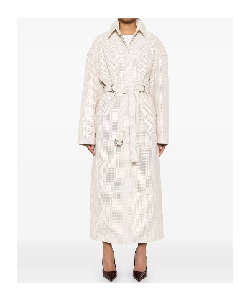 Sportmax Antiope1234 Coats And Trench Coats White In Neutral