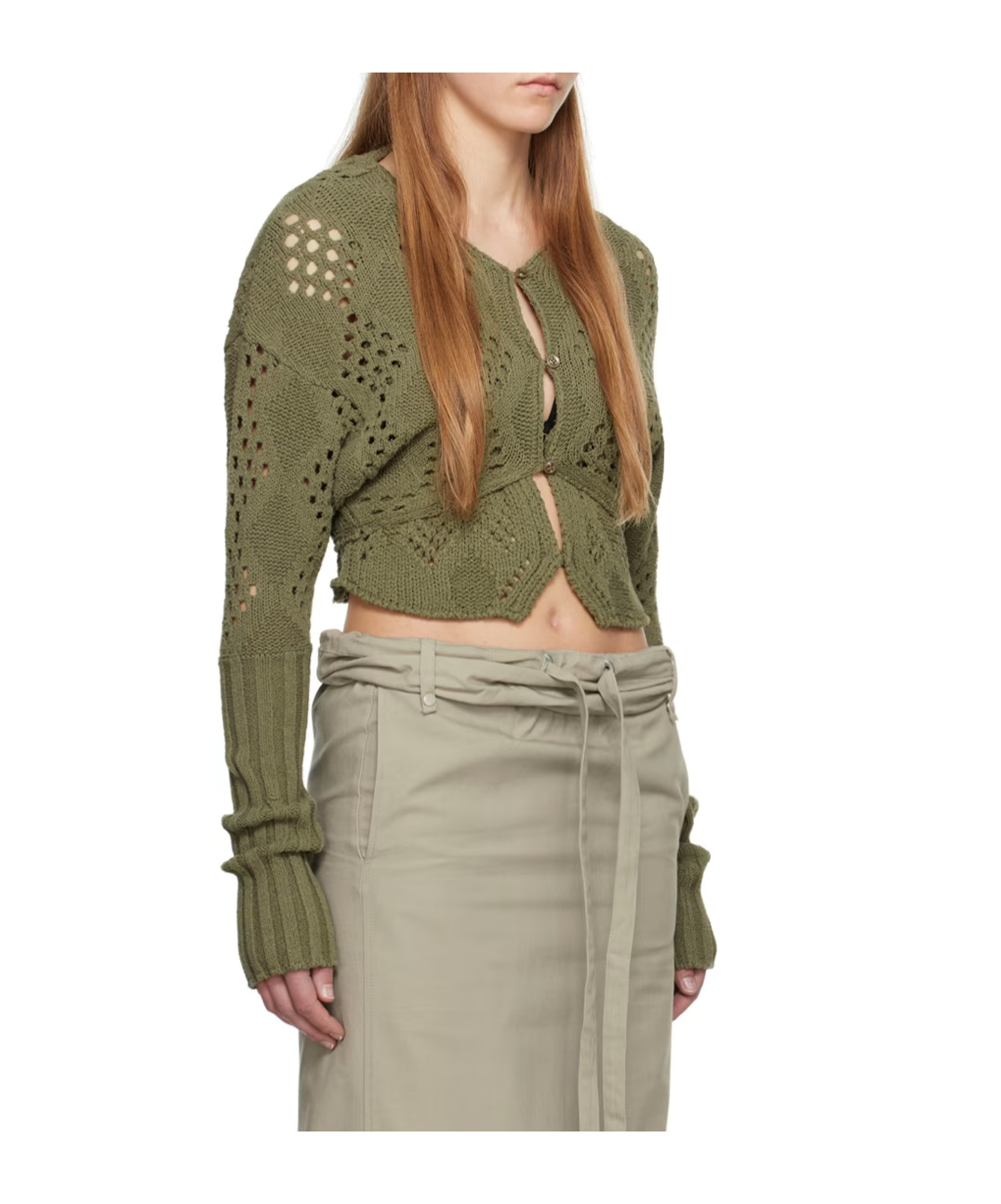 Open Yy Argyle Cardigan In Brown
