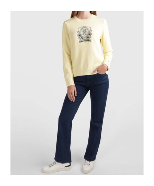 Tommy Hilfiger Round Neck Sweater In Nude