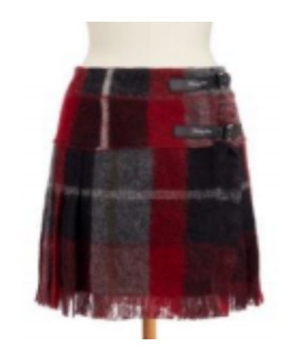 Dior Checked Skirt In Black