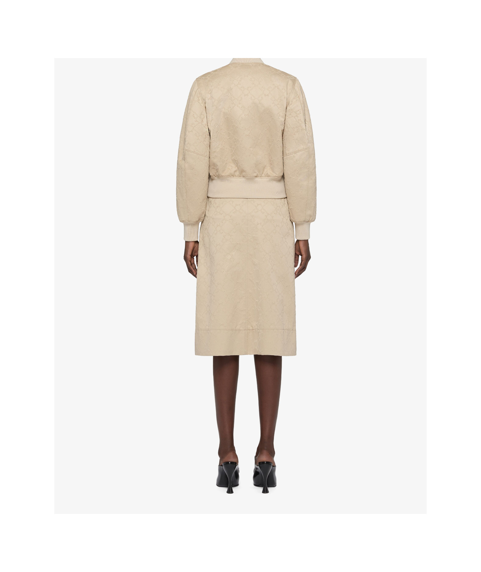 GIVENCHY ASYMMETRIC SKIRT IN MONOGRAM 72 COTTON