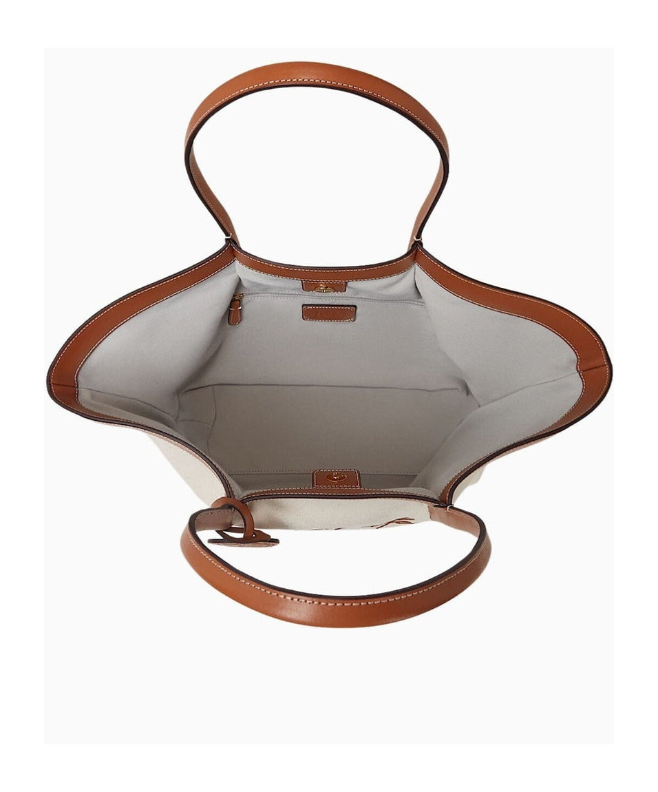 Karl Lagerfeld Medium Hotel Karl Canvas Tote Bag In White