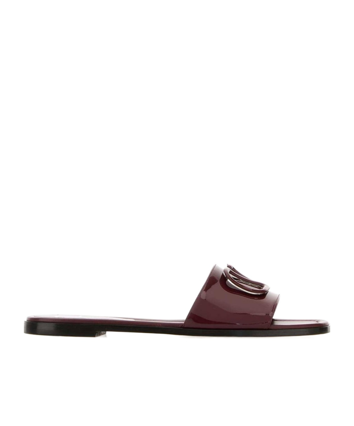 Valentino Maroon Leather Sandals