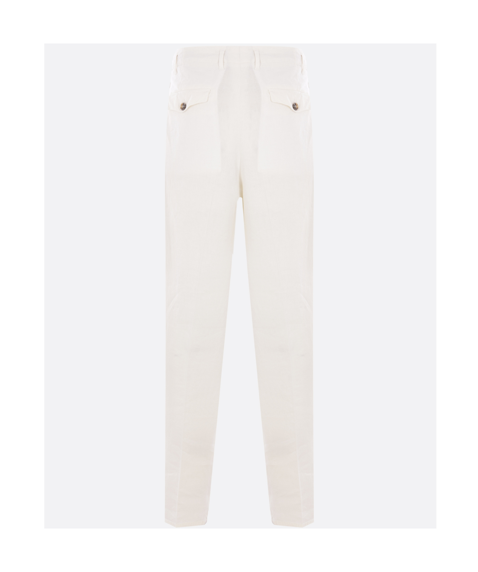 Brunello Cucinelli Belt Loops Slacks In White